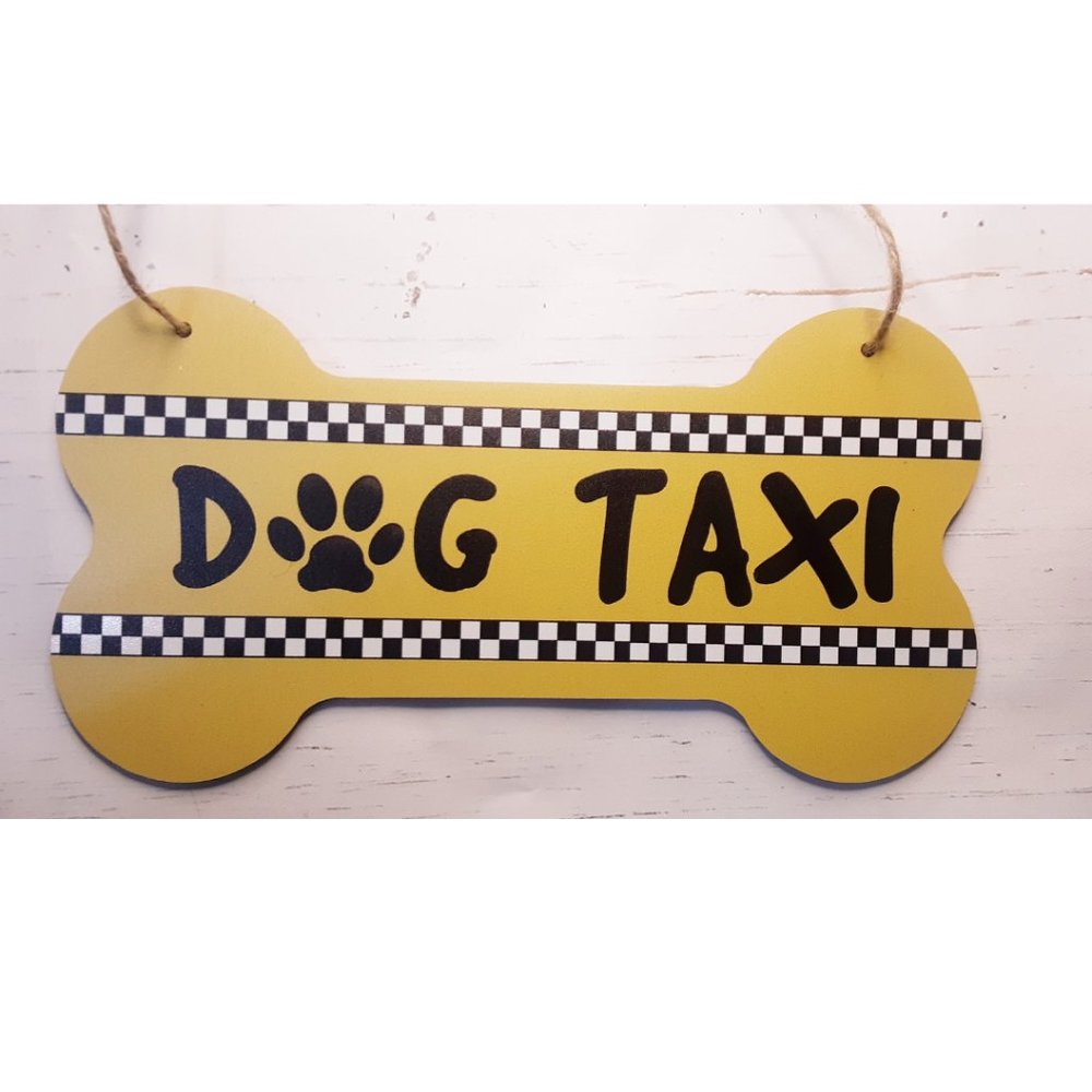 Rustic Hanging Sign-Dog Taxi
